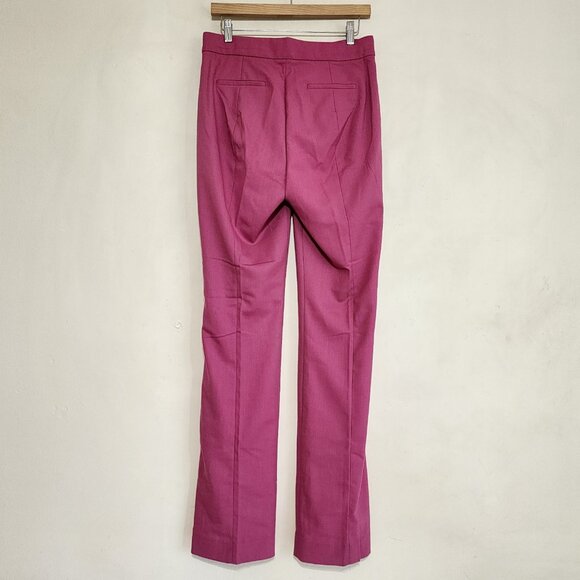 J Crew Willa Full-length Flare Pant  Italian City Wool Garden Dahlia - Picture 10 of 11